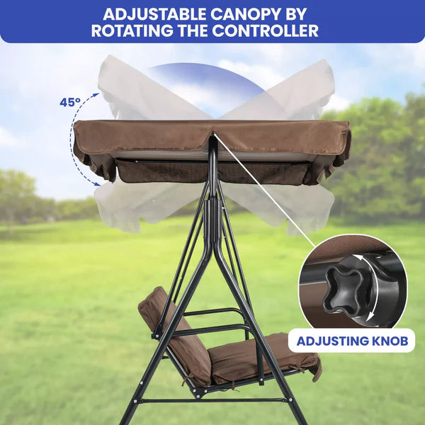 Home Horizon | 3 Person Hanging Porch Swing Chair