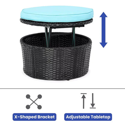 Home Horizon | Round Outdoor Daybed with Extendable Canopy
