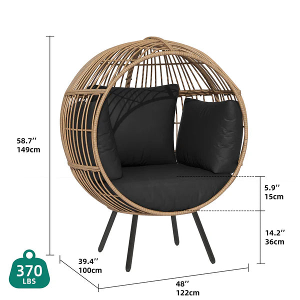 Home Horizon | Patio Cushioned Egg Chair