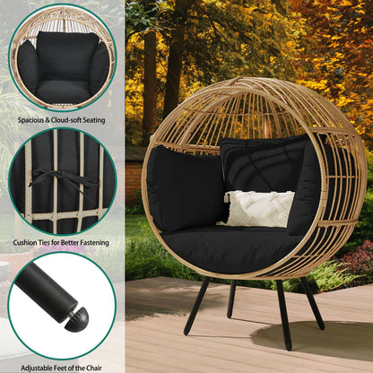 Home Horizon | Patio Cushioned Egg Chair