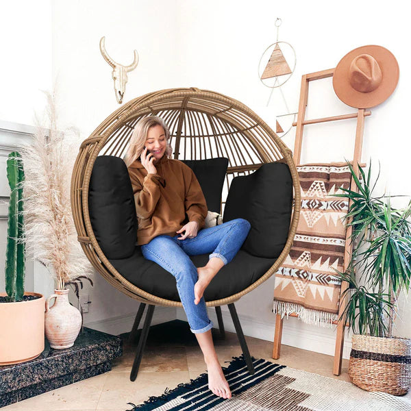 Home Horizon | Patio Cushioned Egg Chair